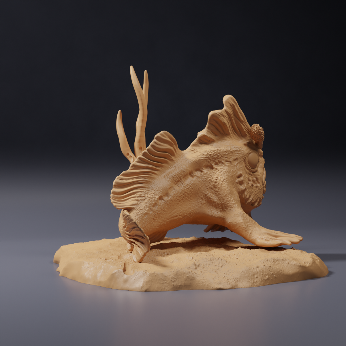 Product photo of animal figure Animal Den Miniatures 5: Sea creature figure: Red handfish (26_09_01)