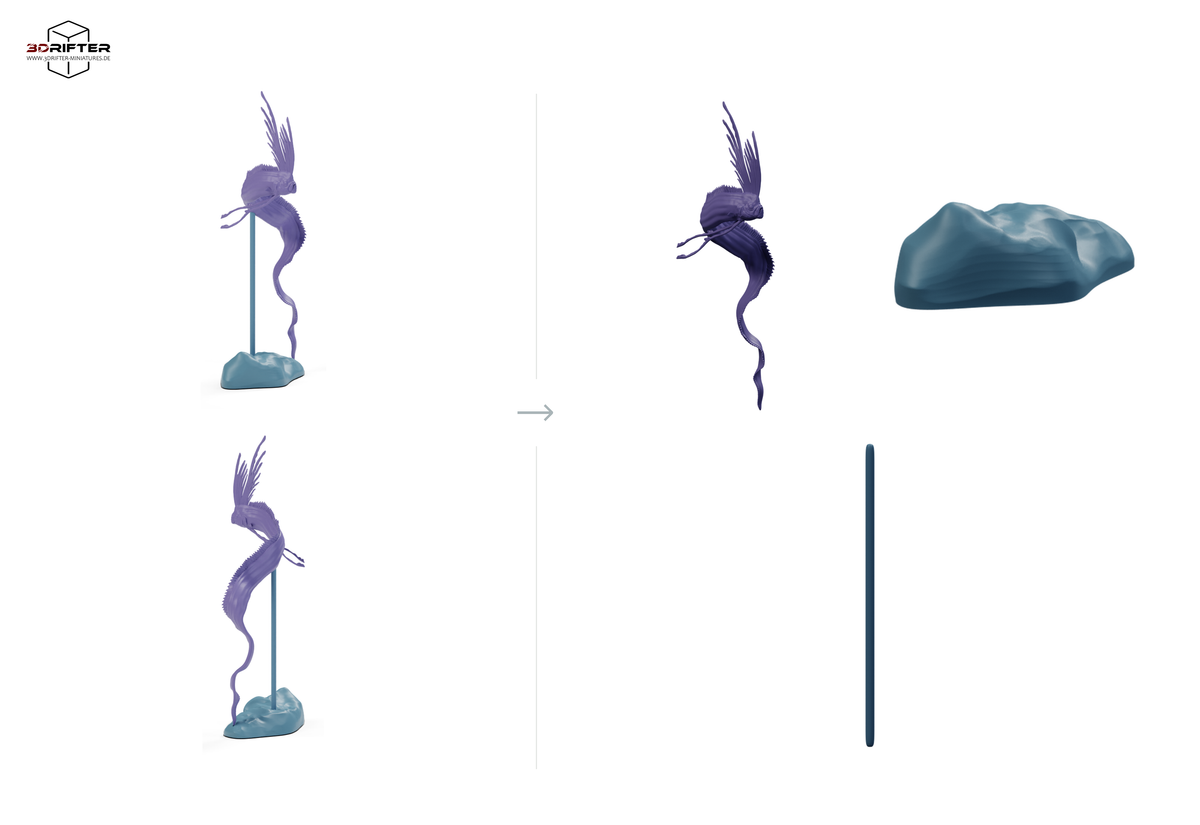 Product photo of animal figure Animal Den Miniatures 2: Sea animal figure: oarfish (26_09_03)