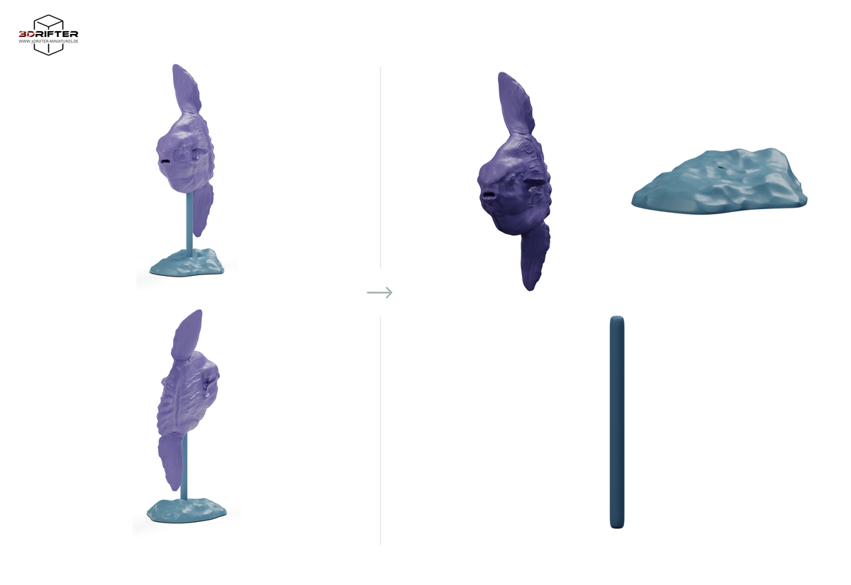 Product photo of animal figure Animal Den Miniatures 2: Sea animal figure: Ocean sunfish (26_09_06)