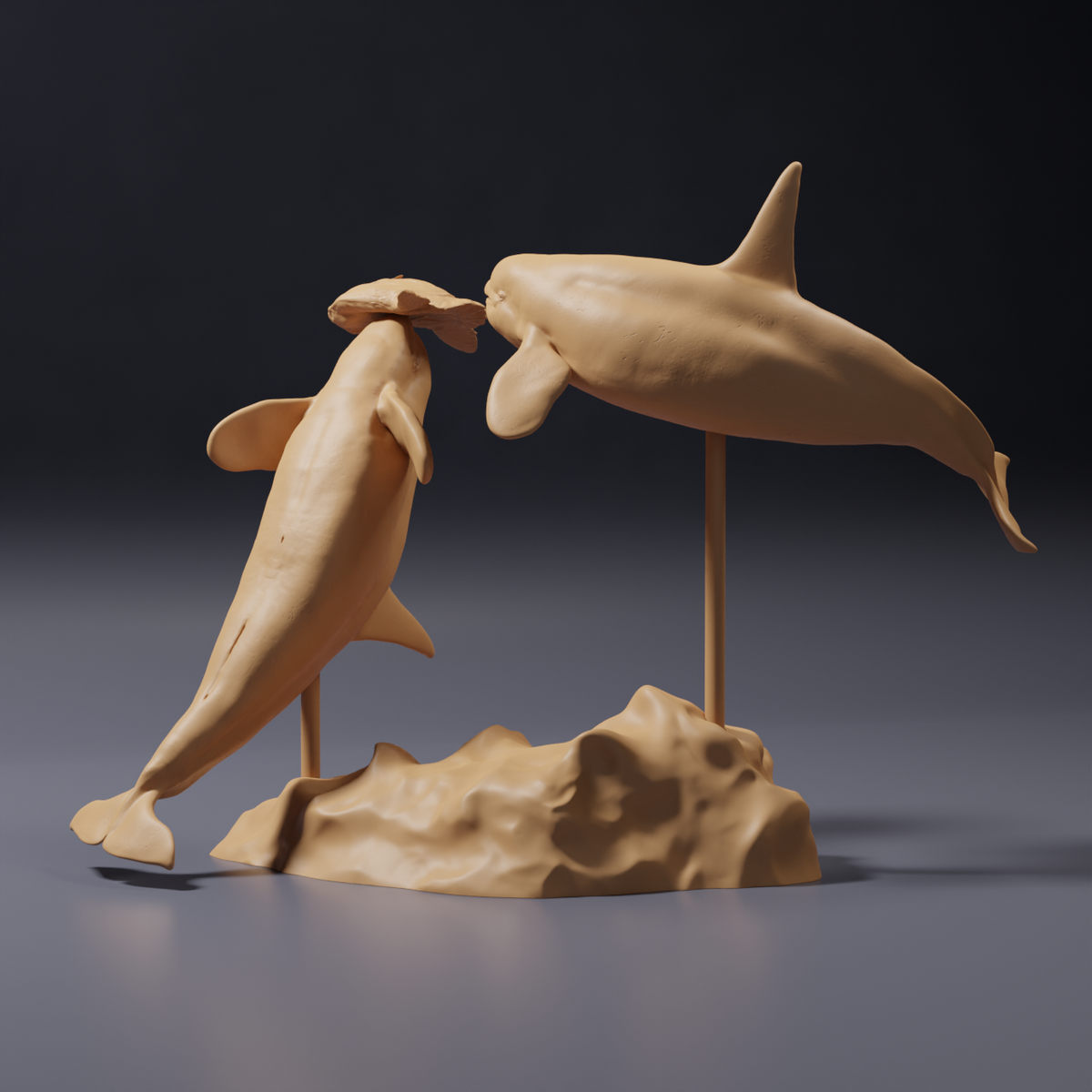 Product photo of animal figure Animal Den Miniatures 3: Sea animal figure: Ocean sunfish and orcas (26_09_07)