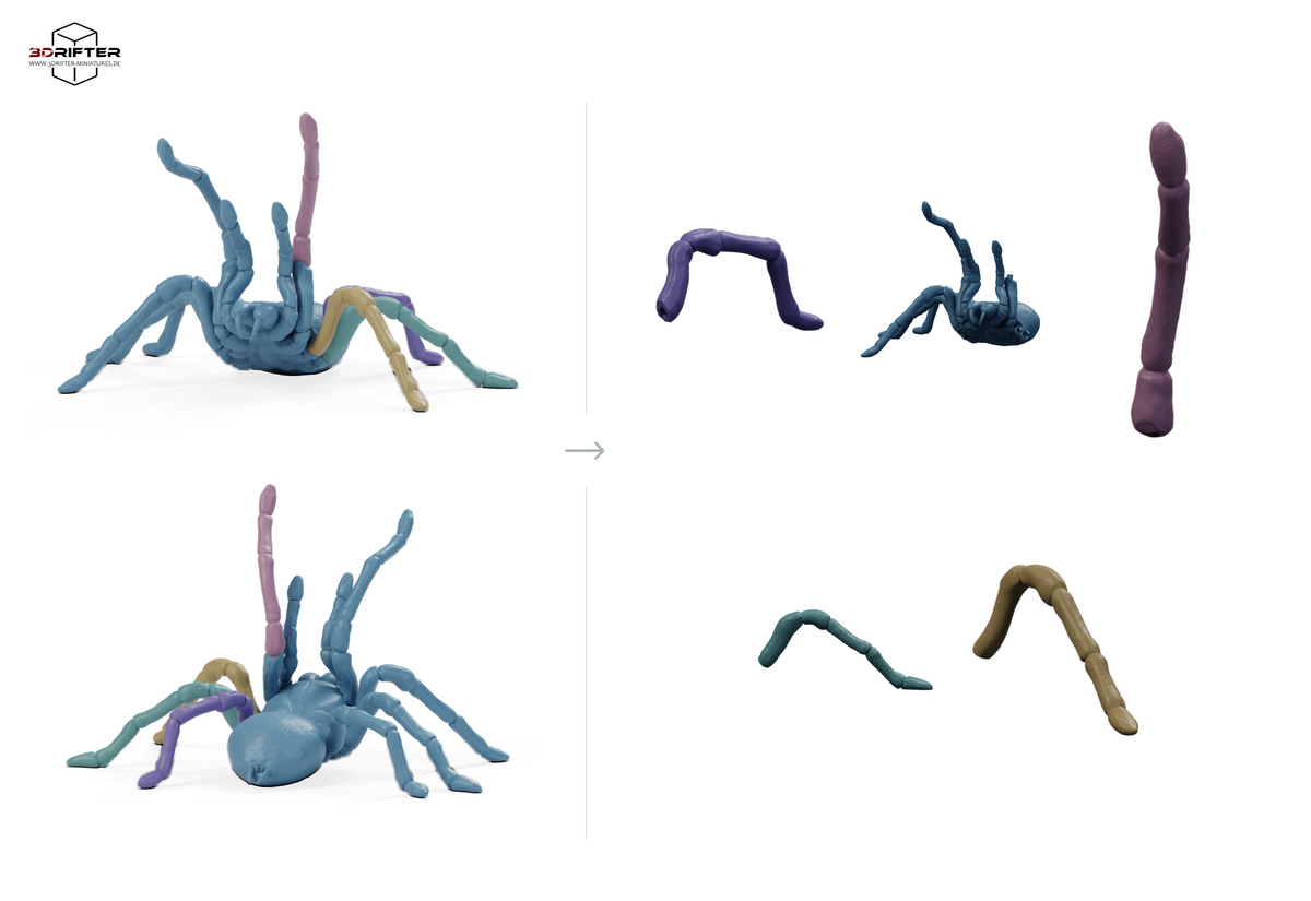 Product photo animal figure Animal Den Miniatures 2: Spider figure: Goliath birdeater tarantula - threat pose (26_10_02)