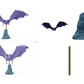 Product photo of animal figure Animal Den Miniatures 2: Bat animal figure: Common vampire bat - flying (26_10_03)
