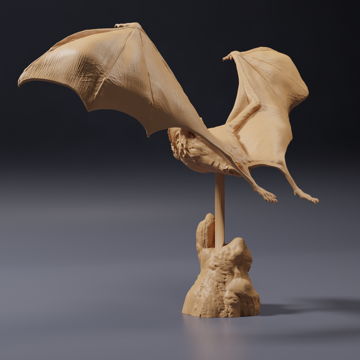Product photo of animal figure Animal Den Miniatures 4: Bat animal figure: Common vampire bat - flying (26_10_03)