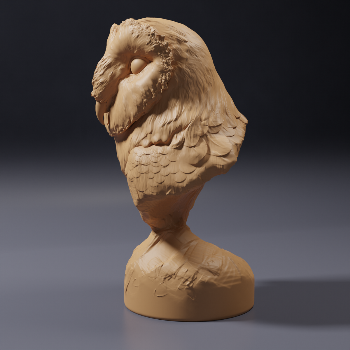 Product photo of animal figurine Animal Den Miniatures 2: Wildlife figurine: American barn owl - bust (26_10_06)