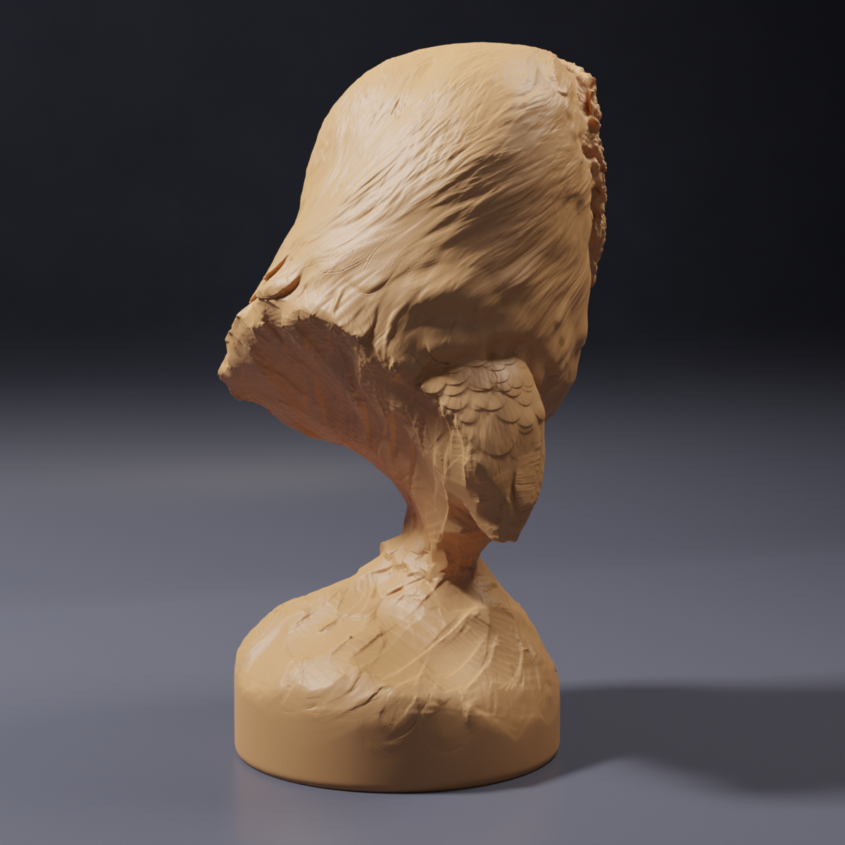 Product photo, animal figure Animal Den Miniatures 4: Wild animal figure: American barn owl - bust (26_10_06)