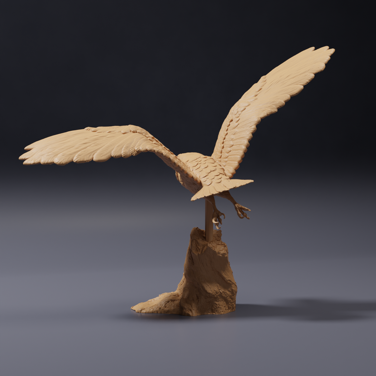 Product photo of animal figure Animal Den Miniatures 3: Wildlife figure: American barn owl - flying (26_10_07)