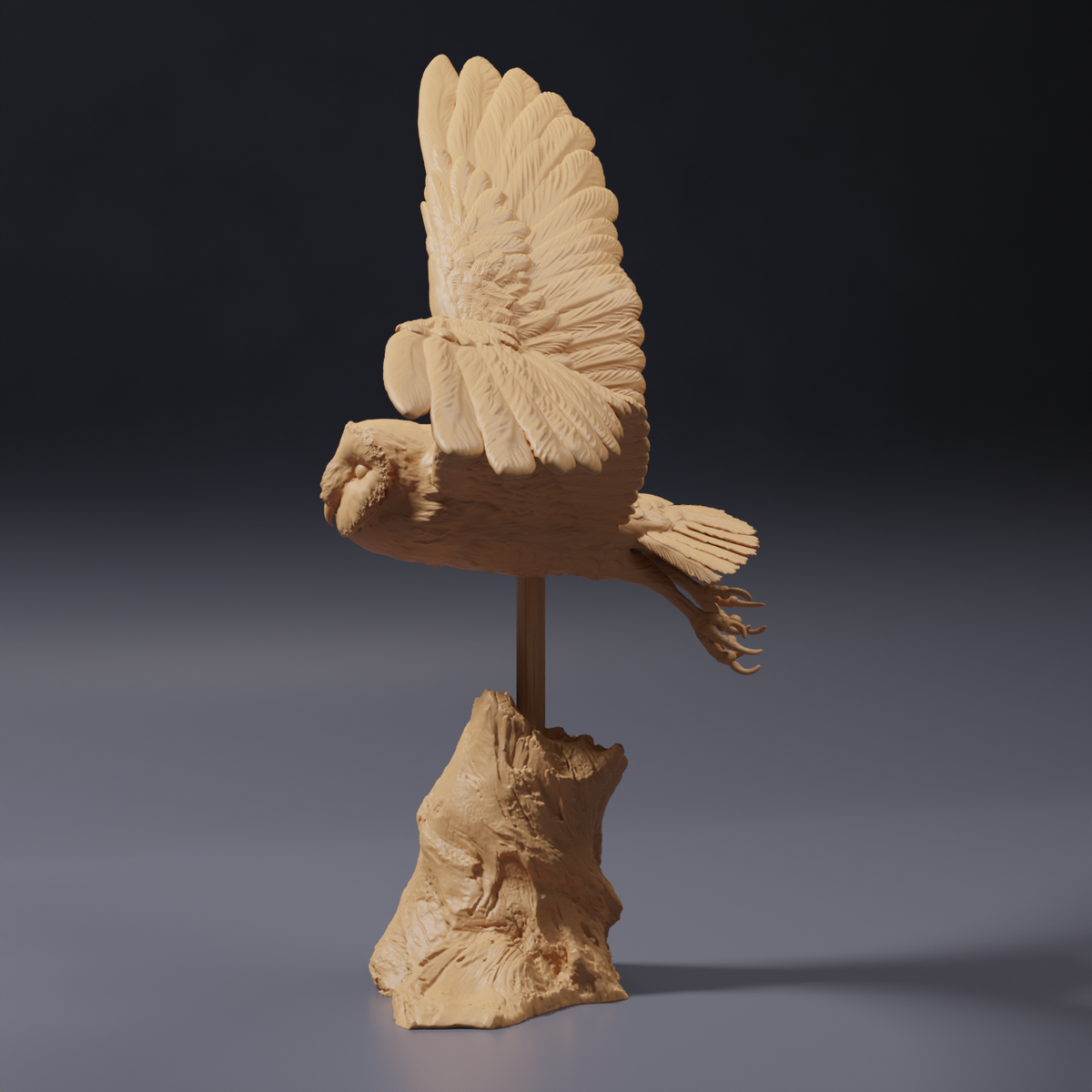 Product photo animal figurine Animal Den Miniatures 2: Wildlife figurine: American barn owl - flying (26_10_07)