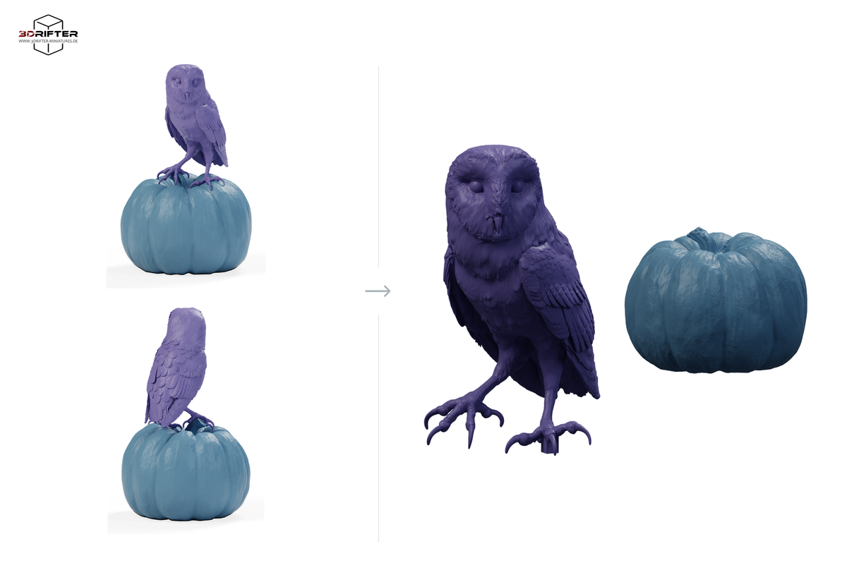 Product photo, animal figure Animal Den Miniatures 0: Wildlife figure: American barn owl (26_10_08)