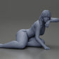 Diorama model building product photo 6: miniature figure: reclining woman in bikini, half propped up on the beach (Ref No. A106)