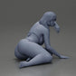 Diorama model building product photo 7: miniature figure: reclining woman in bikini, half propped up on the beach (Ref No. A106)