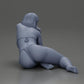 Diorama model building product photo 8: miniature figure: reclining woman in bikini, half propped up on the beach (Ref No. A106)