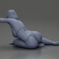 Diorama model building product photo 9: miniature figure: reclining woman in bikini, half propped up on the beach (Ref No. A106)