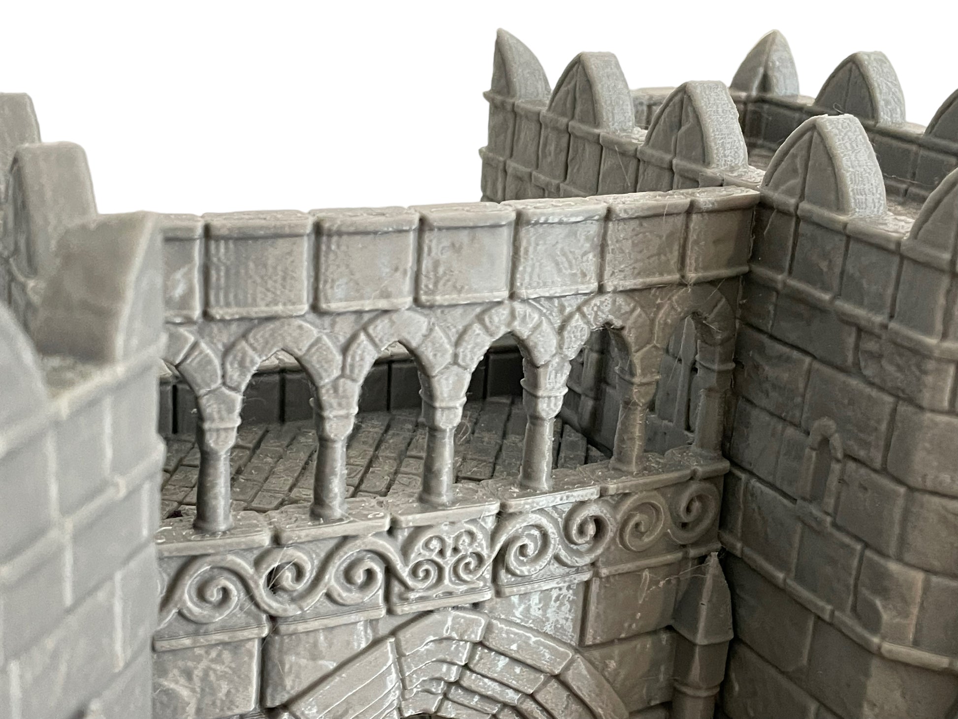 Product photo Tabletop 28mm The Printing Goes Ever On (TPGEO) 0: Huge Fortress - Ivory City modular castle - Kingdom of Gonthan - Gate, Wall, Tower, Citadel