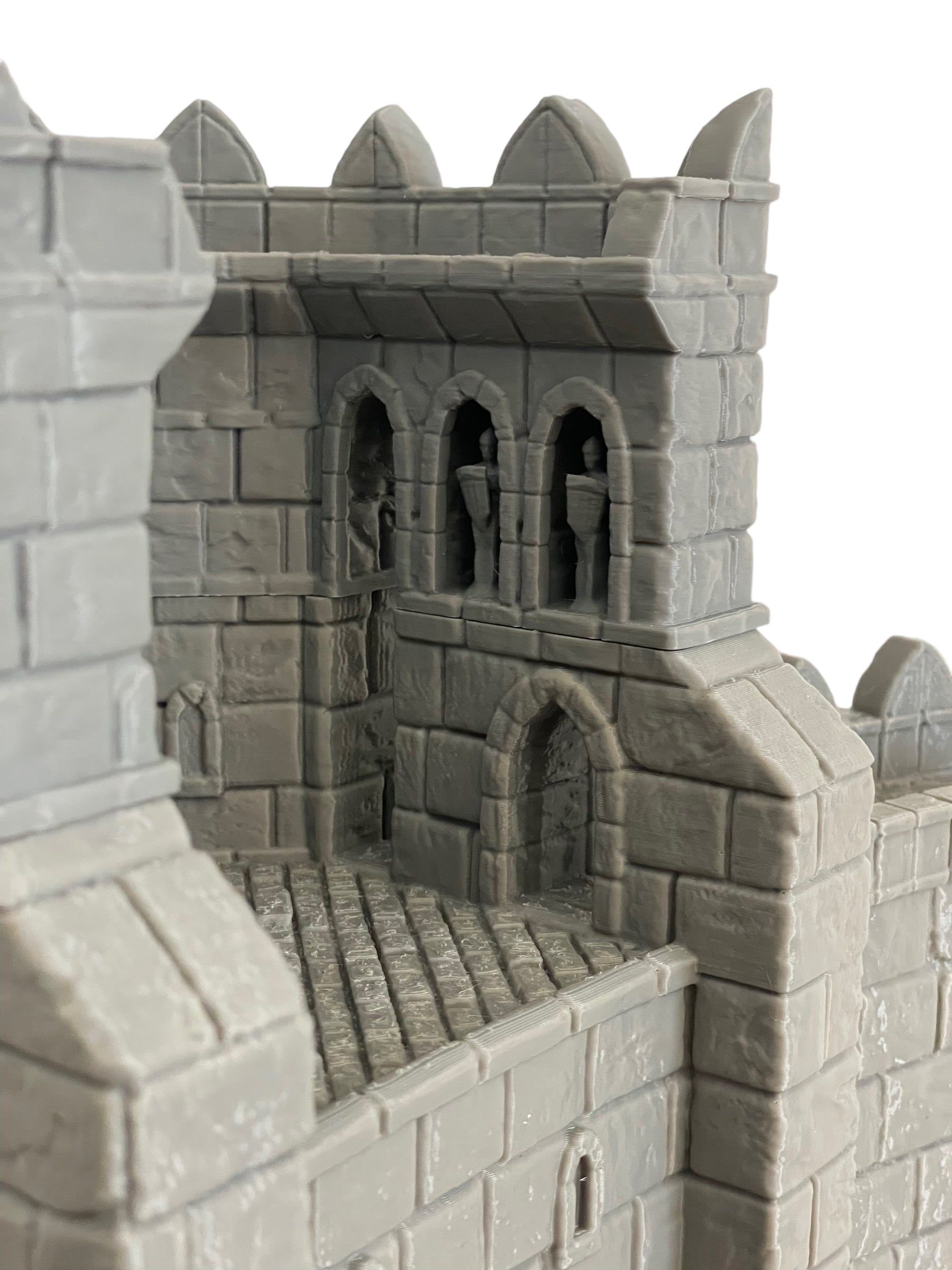 Product photo Tabletop 28mm The Printing Goes Ever On (TPGEO) 0: Huge Fortress - Ivory City modular castle - Kingdom of Gonthan - Gate, Wall, Tower, Citadel
