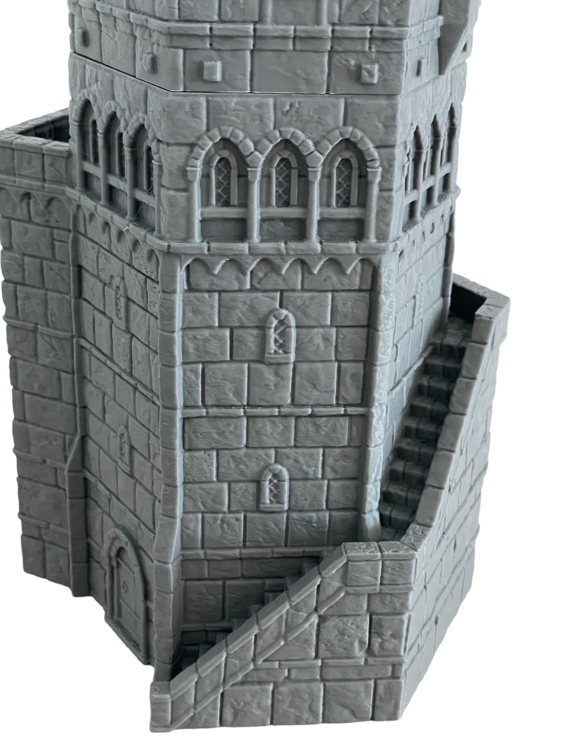 Product photo Tabletop 28mm The Printing Goes Ever On (TPGEO) 0: Huge Fortress - Ivory City modular castle - Kingdom of Gonthan - Gate, Wall, Tower, Citadel