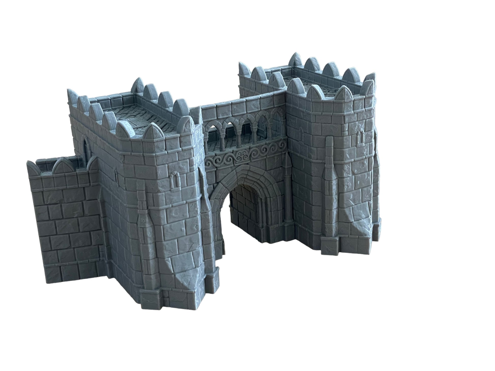 Product photo Tabletop 28mm The Printing Goes Ever On (TPGEO) 0: Huge Fortress - Ivory City modular castle - Kingdom of Gonthan - Gate, Wall, Tower, Citadel