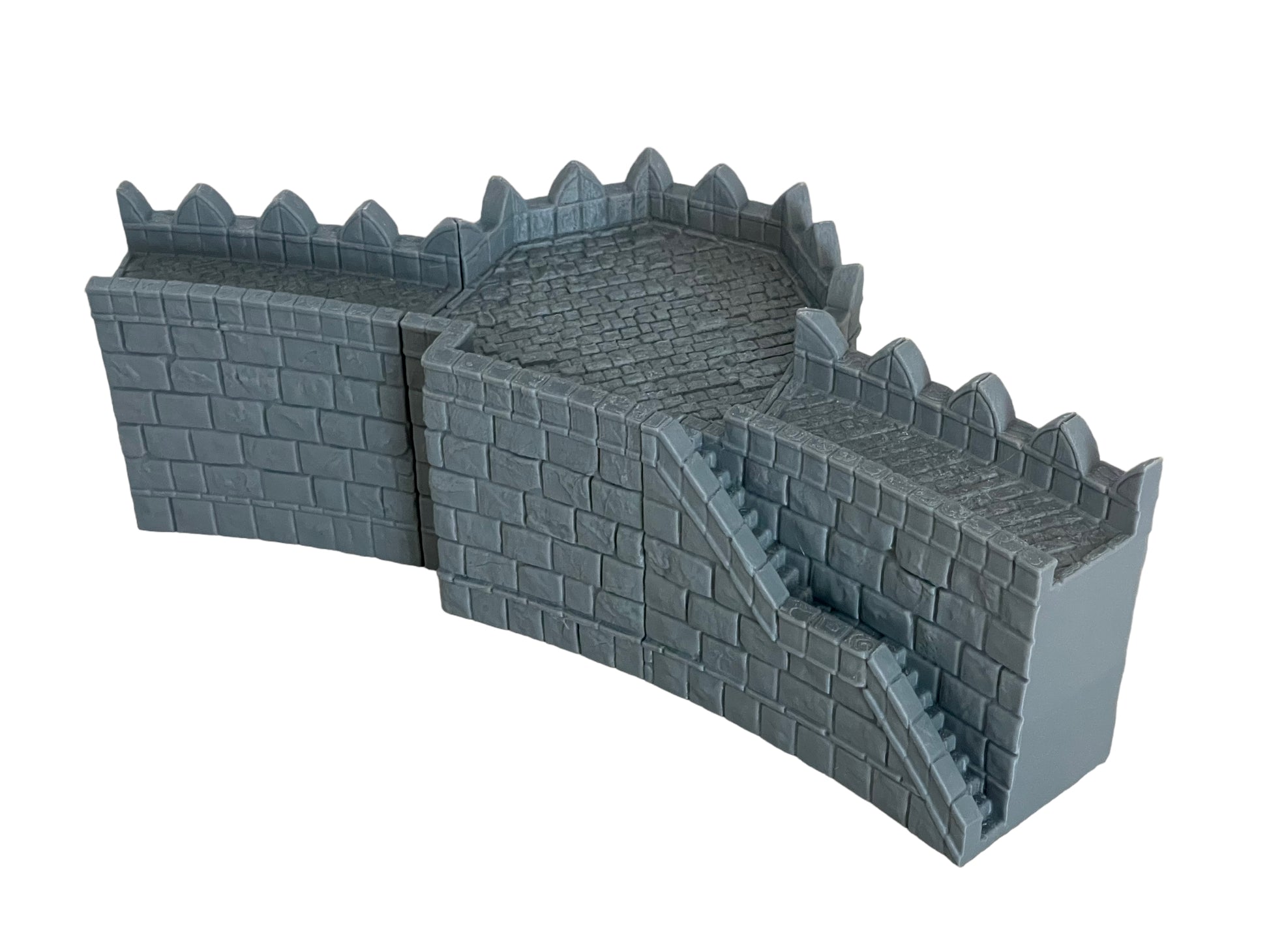 Product photo Tabletop 28mm The Printing Goes Ever On (TPGEO) 0: Huge Fortress - Ivory City modular castle - Kingdom of Gonthan - Gate, Wall, Tower, Citadel
