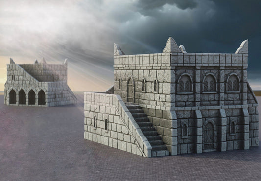 Produktfoto Tabletop 28mm The Printing Goes Ever On (TPGEO)  0: Handelsplatz Ivory City - Gebäude Königreich Gonthan -  Trade Hall Tabletop Terrain
