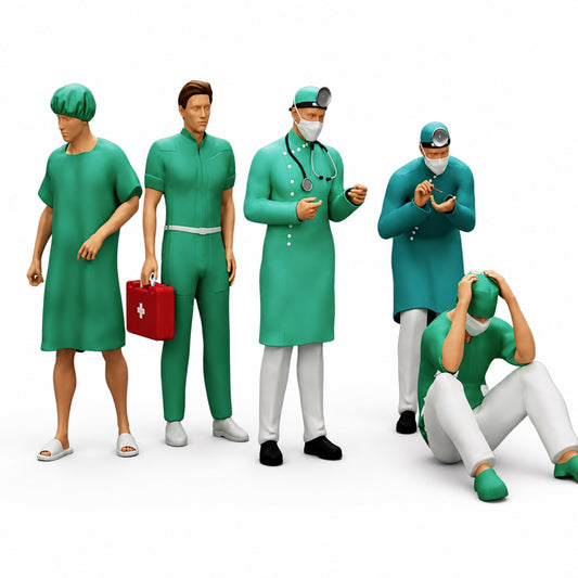 Diorama model-making product photo 0: Diorama figure set: Clinic, Surgery and Emergency Services Figure Set (No. S46)