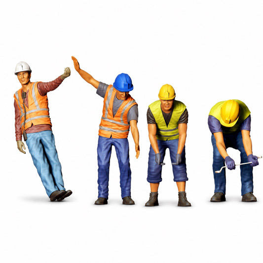 Diorama model-making product photo 4: Railway Workers and Track Maintenance Figure Set (No. S44) - 4 figures