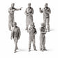 Diorama model making product photo 1: Car paint shop and bodywork garage figure set (No. S48) - 6 figures