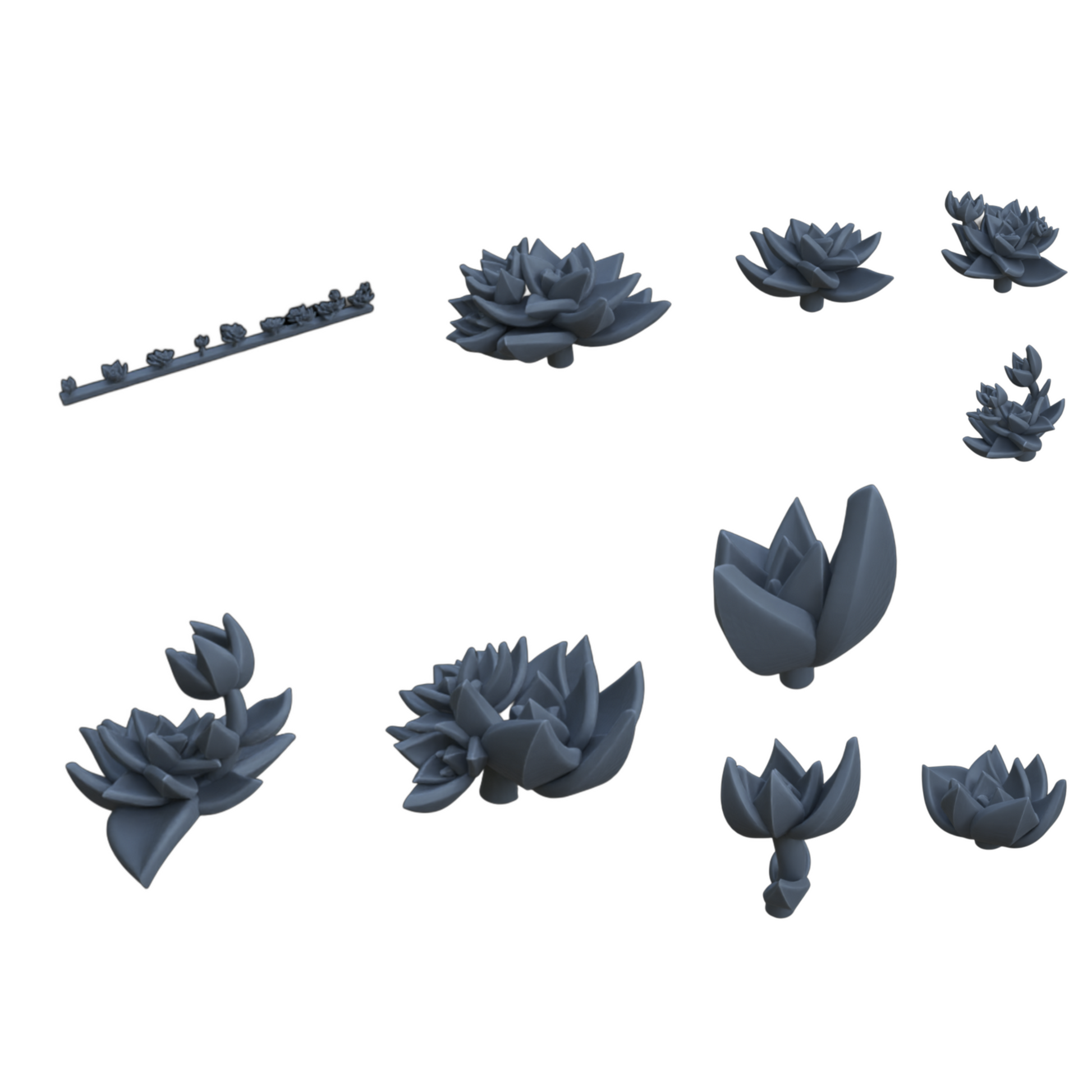 Product photo diorama and model building decor, accessories: 0: Plants and greenery: Succulents