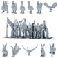 Diorama model-making product photo 0: Farm animal diorama miniatures: chickens, ducks, goose and rabbits (h0_51)