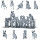 Diorama modeling product photo 0: Diorama miniature dogs: Nine dogs of different breeds and poses (h0_52)