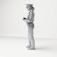 Diorama model building product photo 1: Standing figure: German policeman with service cap and handheld device (B017)