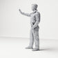 Diorama model building product photo 1: Standing figure: German police officer in uniform with stop gesture & equipment belt (B018)