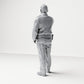 Diorama model building product photo 2: Standing figure: German police officer in uniform with stop gesture & equipment belt (B018)