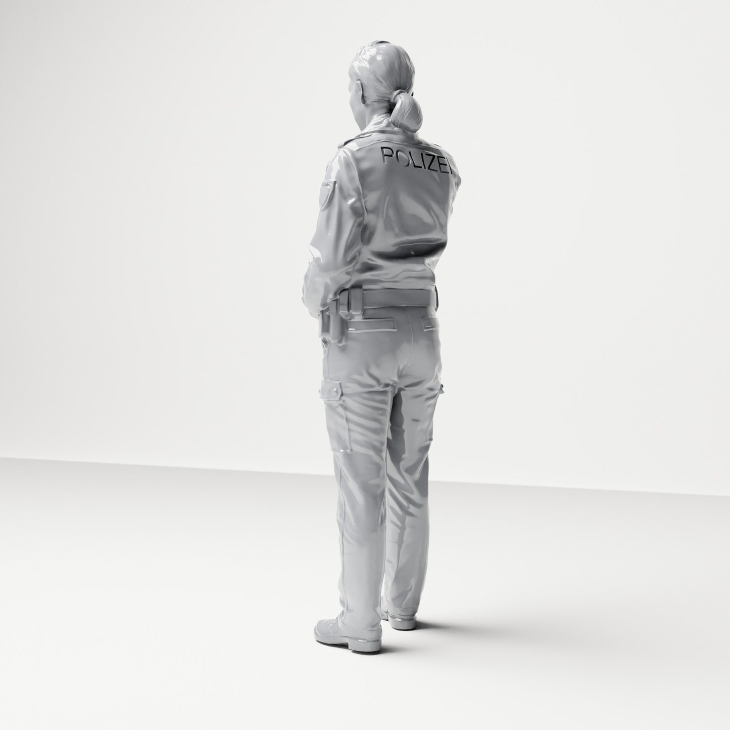 Diorama model building product photo 2: Standing figure: Policeman with duty belt & flashlight (B019)