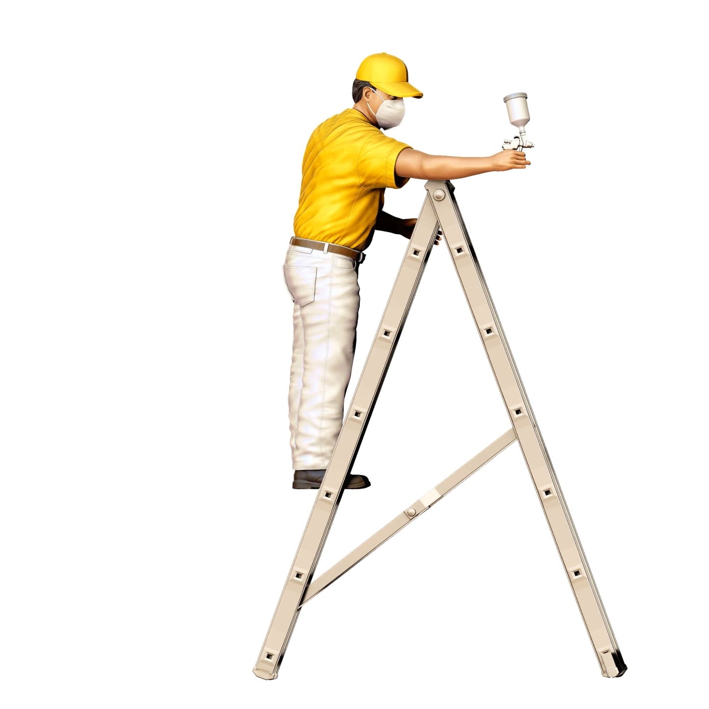 Diorama model-making product photo 0: Diorama figure set: Painter and varnisher at work (No. S57)