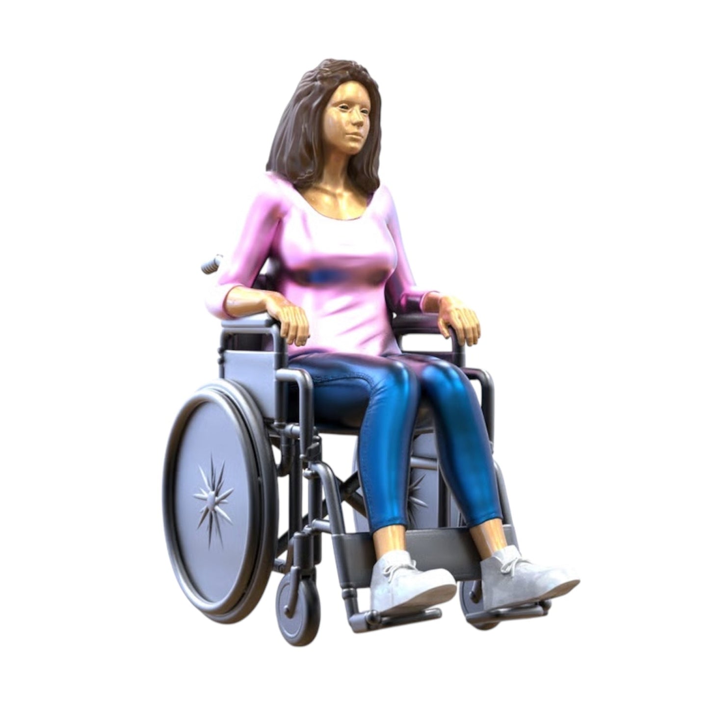 Diorama model making product photo 4: Diorama figure set: Wheelchair user in everyday life (No. S59)