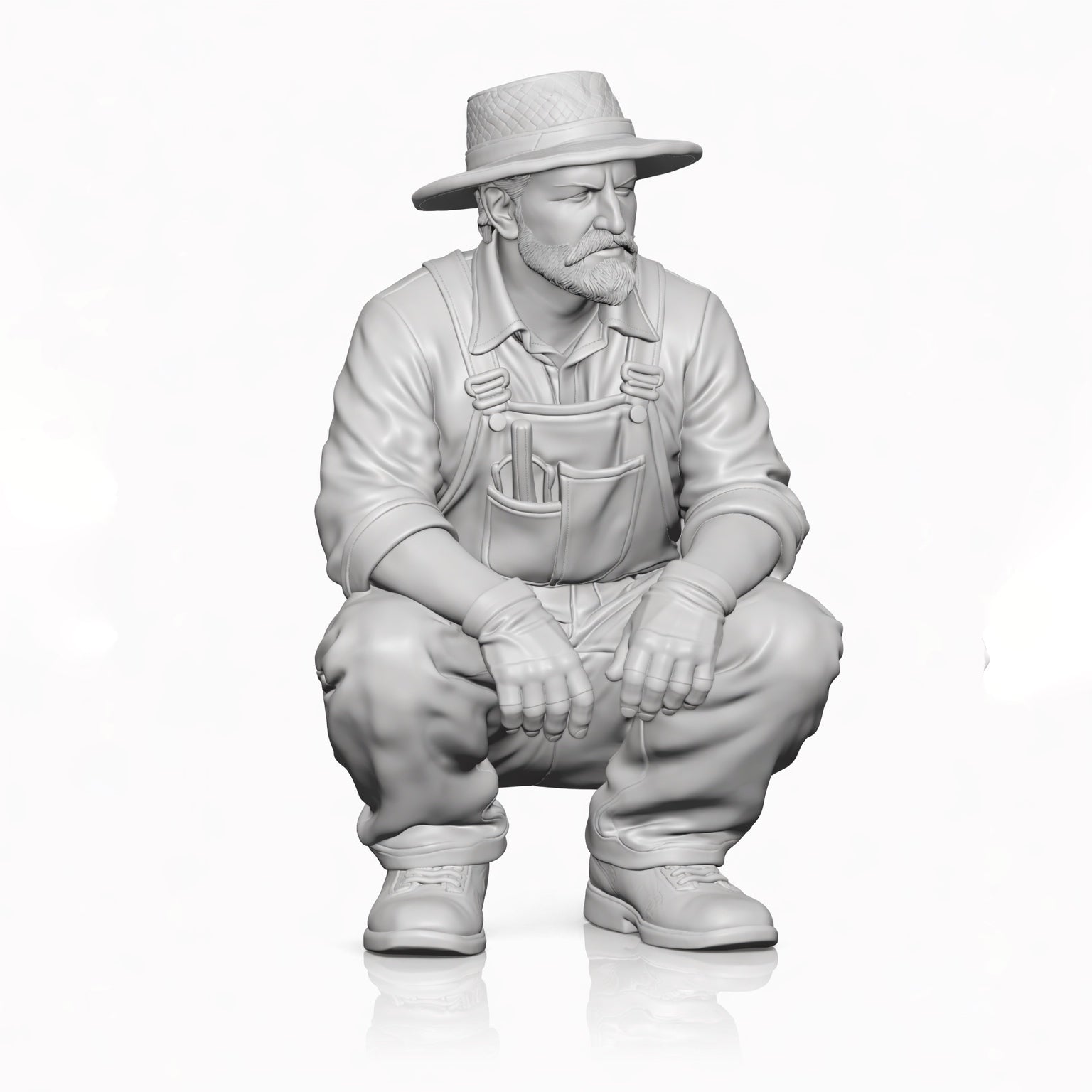 Diorama model making product photo 1: Diorama figure set: gardener, gardening and country life figure set