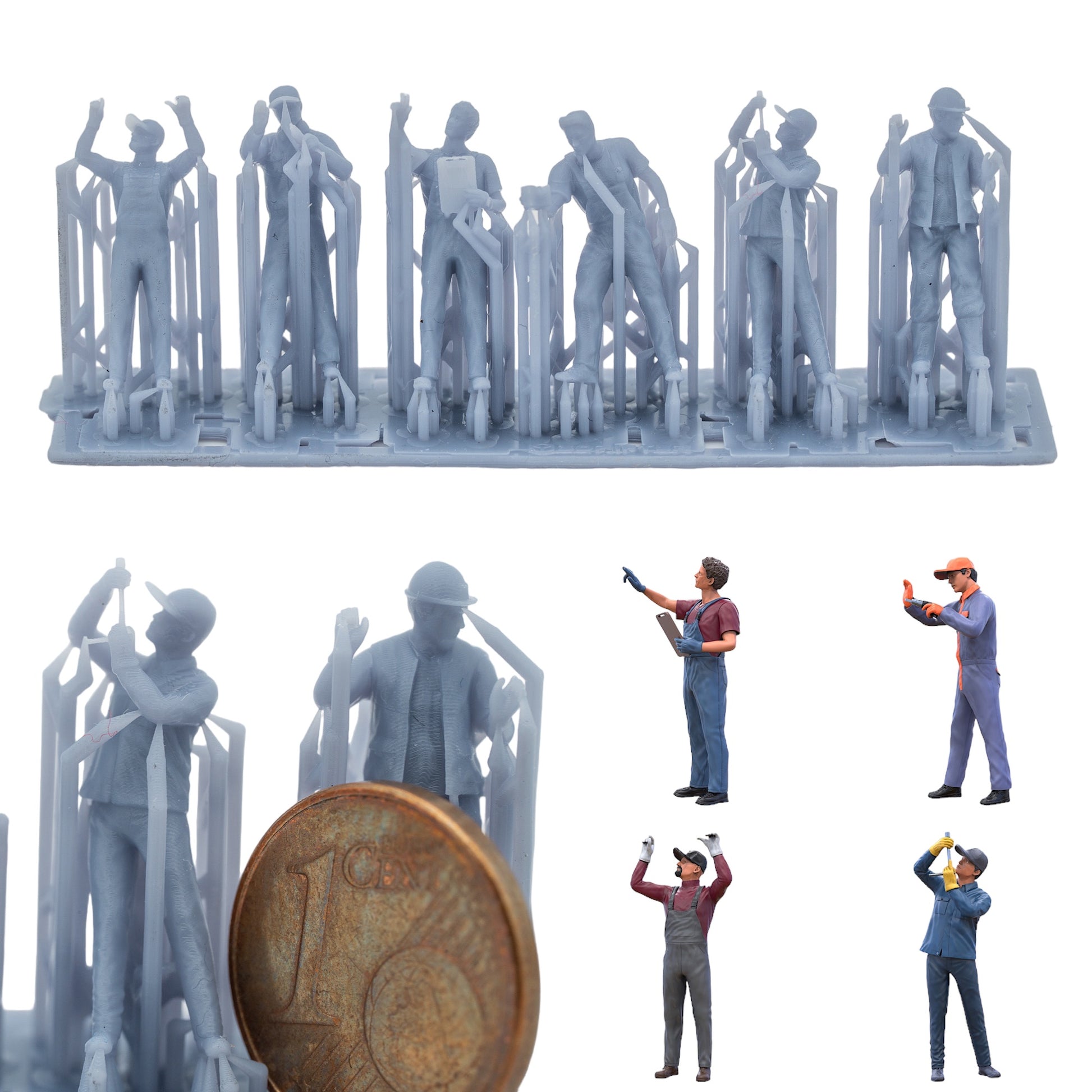Product photo Figure H0, 1:72 - 0: Mechanic Figures Set (6 Figures)