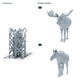 Diorama modeling product photo 1: Diorama miniature wildlife: Bull moose and cow moose (h0_48)