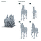 Diorama model-making product photo 1: Diorama miniature horses: Three horses and a foal (h0_54)