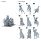 Diorama modeling product photo 1: Diorama miniature dogs: Nine dogs of different breeds and in various poses (h0_52)
