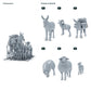 Diorama model-making product photo 1: Farm animal diorama miniatures: donkey, sheep, ram and lamb (h0_55)