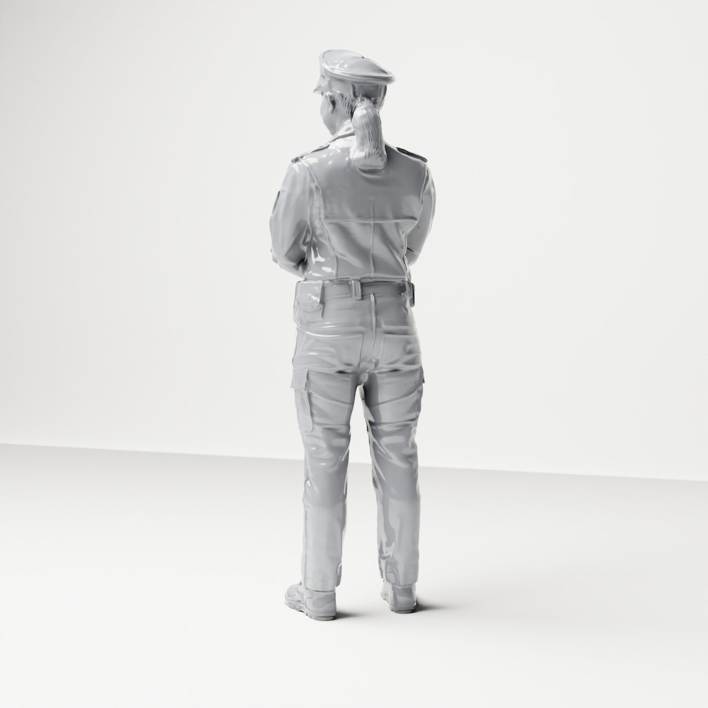 Diorama model building product photo 2: Standing figure: Policeman with service cap & crossed arms (B021)