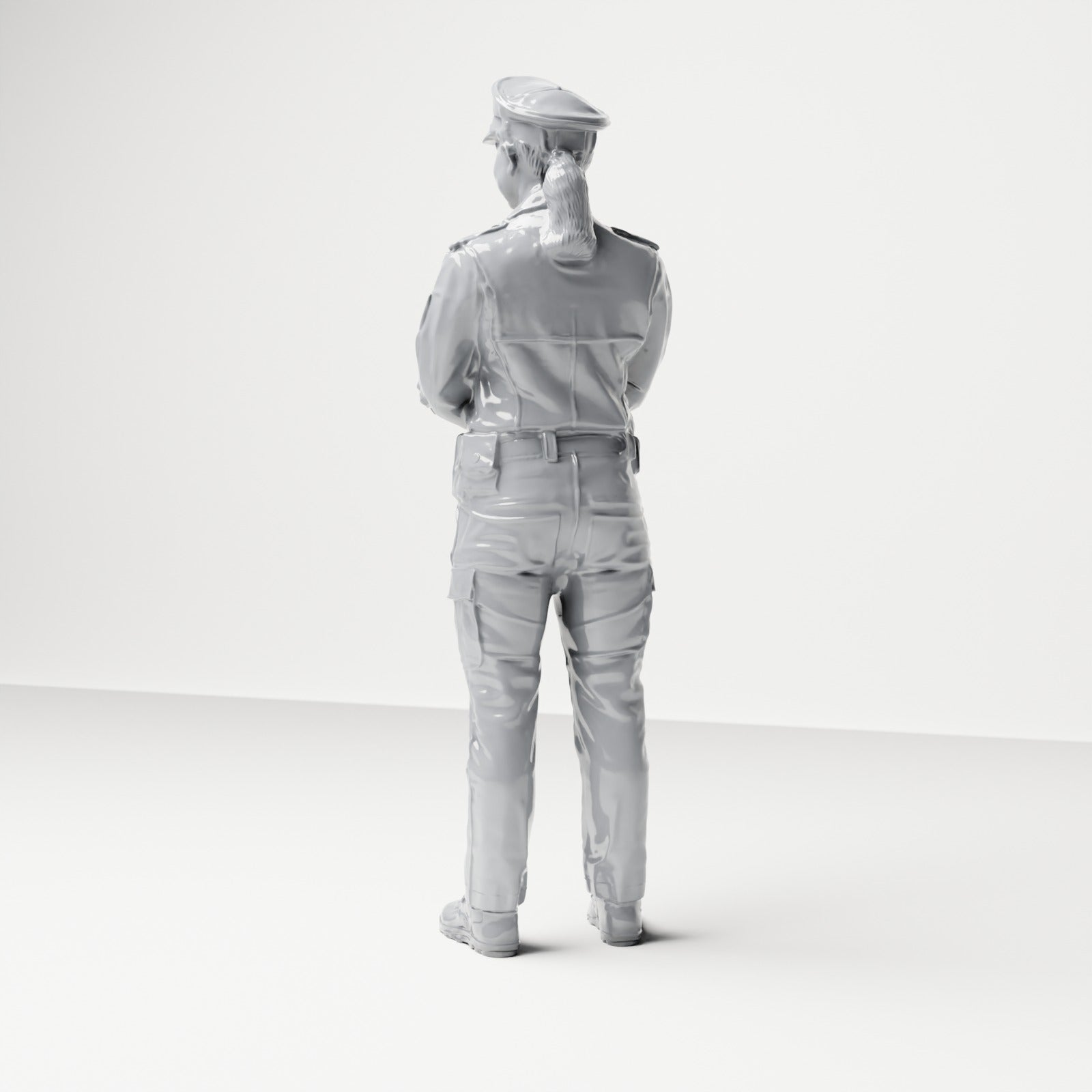 Diorama model building product photo 2: Standing figure: Policeman with service cap & crossed arms (B021)