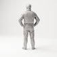 Stehende Figur: Polizist mit Kappe & Schutzweste (B022) - Rueckansicht