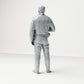 Diorama model building product photo 2: Standing figure: Policeman with radio, tactical vest & equipment belt (B023)