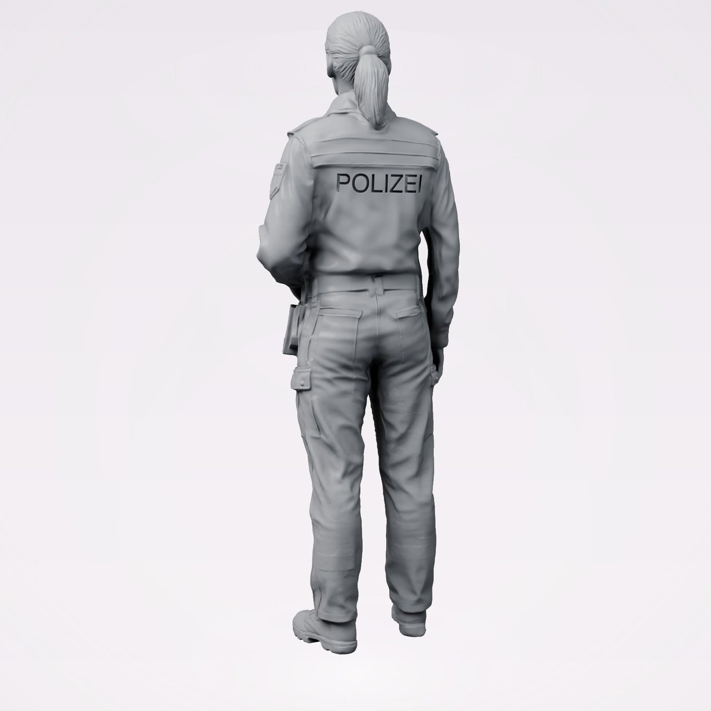 Diorama model building product photo 2: Standing figure: German police officer in uniform with POLICE patch (B024)
