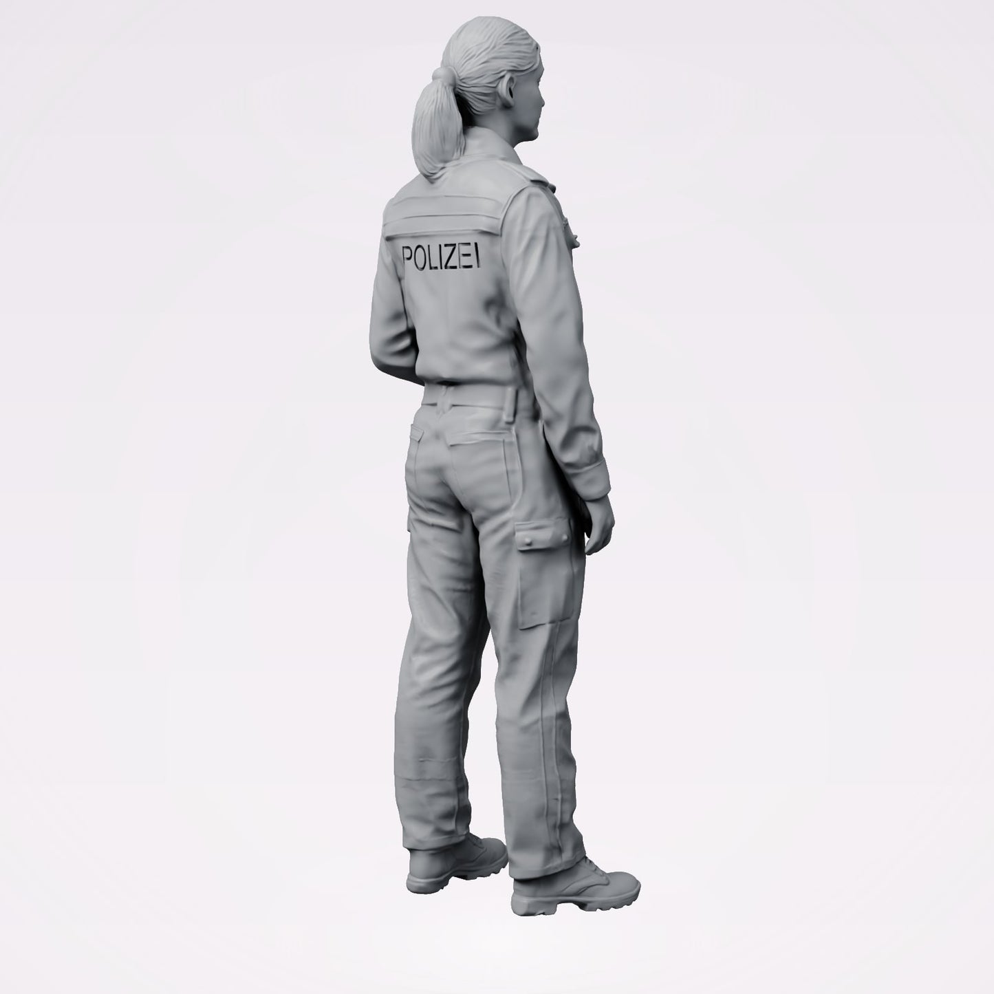 Diorama model building product photo 3: Standing figure: German police officer in uniform with POLICE patch (B024)
