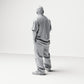 Diorama model building product photo 2: Standing figure: Passerby with cap & chain, hands in pockets (B026)