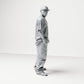 Diorama model building product photo 3: Standing figure: Passerby with baseball cap & chain, hands in pockets (B026)