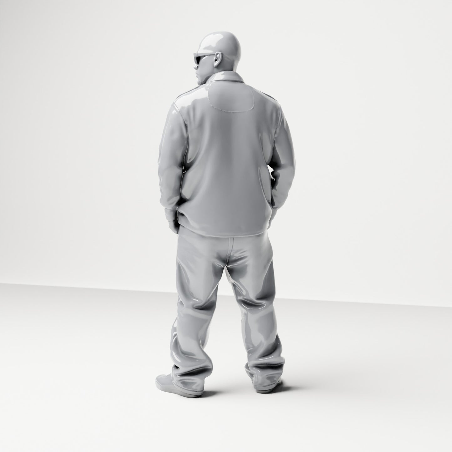 Diorama model building product photo 2: Standing figure: Man in street clothing with hands in pockets (B027)