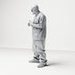 Diorama model building product photo 1: Standing figure: Man with sunglasses & chain, hands in front of chest, loose shirt & pants (B028)